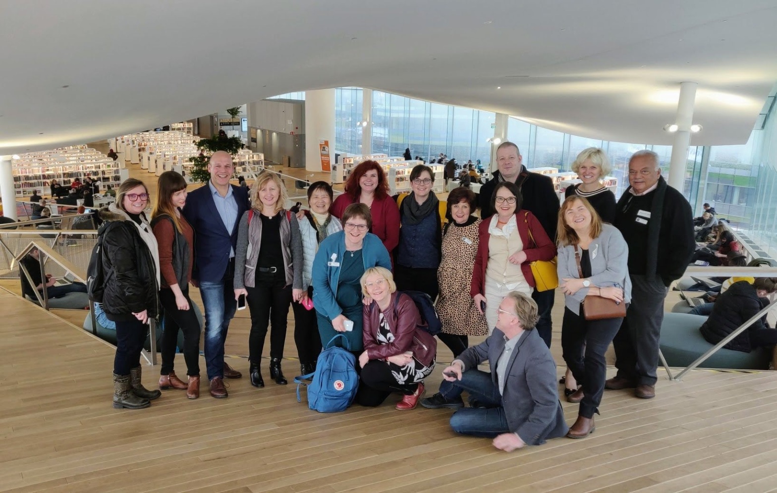 The IFLA Public Libraries Standing Committee visit Oodi Helsinki in March 2022.